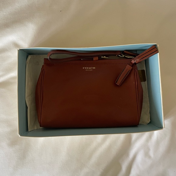 Coach Brown Leather Wristlet - Picture 2 of 8